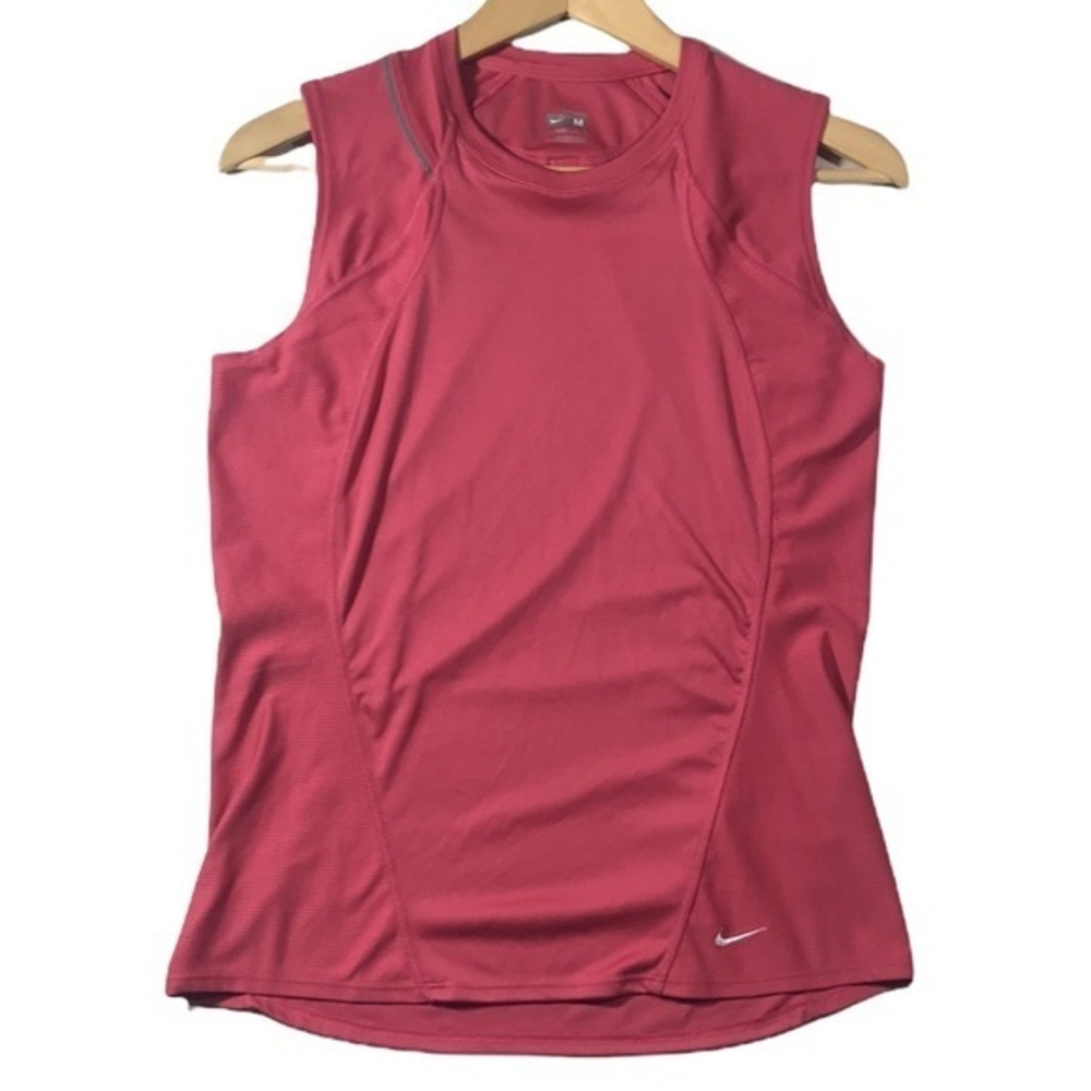 Nike Sleeveless Pink Tank Top Mesh side details - Picture 1 of 8